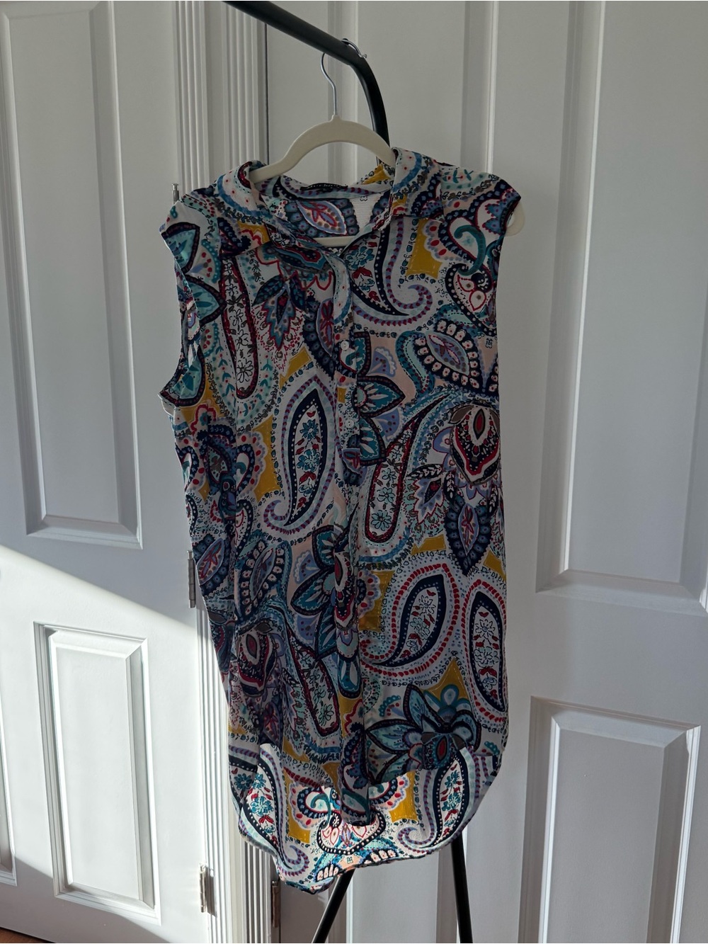 Mechant Paisley Sleeveless Camisole - Teal, Yellow, Navy, Pink